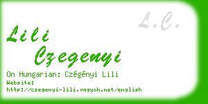 lili czegenyi business card