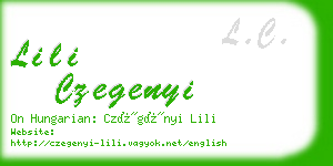 lili czegenyi business card